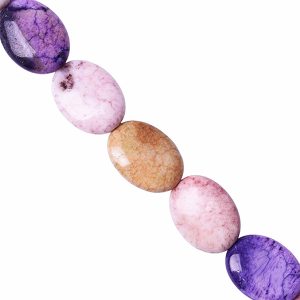 230- Jaspe Oval Mix 20mm (1 tira)