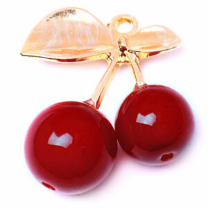 Esmalte Dije Cereza Vino 30mm (1 pza)