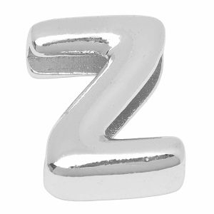 Baño Plata Letra Transversal Inflada Z - 14mm (1 pza)