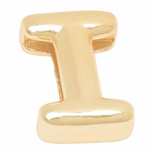 Chapa Oro Letra Transversal Inflada I - 14mm (1 pza)