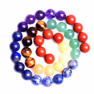 Piedras Varias 7 Chakras Bola 8mm (1 tira)