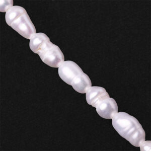 Perla de Rio Blanca Arroz 3mm- 35cm aprox (1 tira)