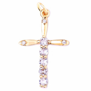 Micropave Dije. Cruz 25mm Dorado (1 pza)