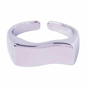 Baño Plata Anillo Grueso Rec. c/Onda Ajustable (1 pza)