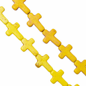 249-Howlita Amarilla Cruz 16mm- 38cm aprox (1 tira)