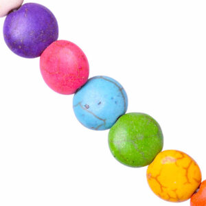 349-Howlita Multicolor Moneda 10mm-41cm aprox (1 tira)