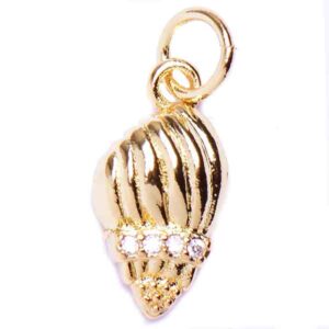 360-02 Micropave Caracol 12mm Dorado (1 pza)