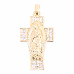 Micropave Cruz Virgen Guadalupe 28mm Dorado (1 pza)