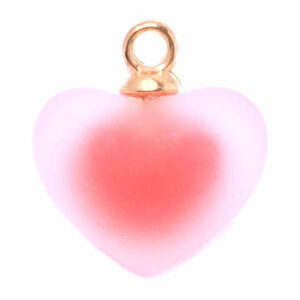 Acrlico Ice- Dije Corazon 15mm Rojo (1 pza)