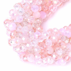 04 Cristal Rondel 3x4mm  Mix Melon 44cm aprox (1 tira)