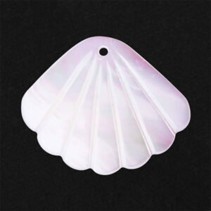 Madreperla Dije Concha Plana  Blanca 24mm (1 pza)
