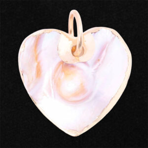 #01 Madreperla con Bisel Dije Corazon c/perla 20mm (1 pza)