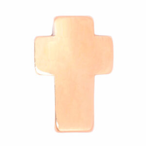 Acero Cuenta Cruz 14mm Dorada (1 pza)