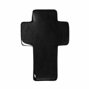 Acero Cuenta Cruz 14mm Black Niquel (1 pza)