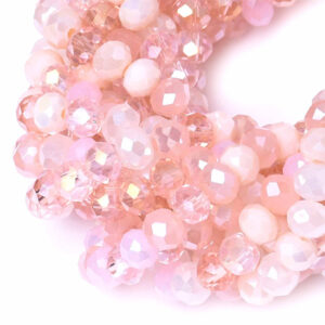 04 Cristal Rondel 4x6mm  Mix Melon 45cm aprox (1 tira)