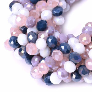 05 Cristal Rondel 4x6mm Mix Rosa/Gris 45cm aprox (1 tira)