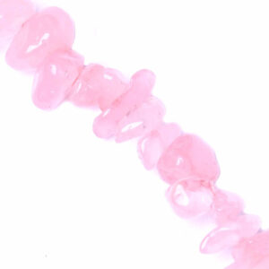 Cuarzo Rosa Chip 5x8mm- 39cm aprox (1 tira)