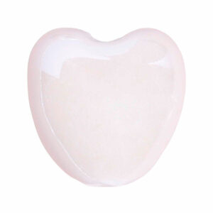 Ceramica Cuenta Corazon 10mm Blanco (1 pza)