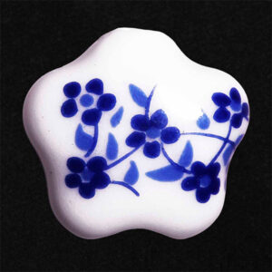 Ceramica Flor 15mm Flores- Cobalto (1 pza)