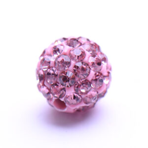 Cuenta Shambala Bola 10mm- Rosa (1 pza)