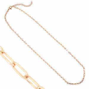 Acero Cadena Rectangulo 5x2mm- 45cm+5cm Dorada (1pza)