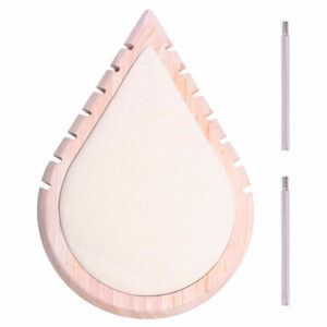 Exhibidor Madera Collar Gota 26x17.5cm Beige (1 pza)