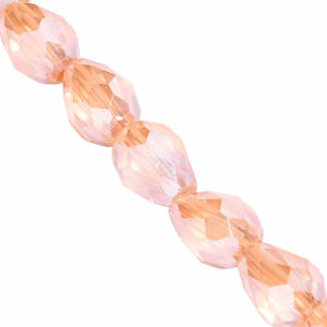 Cristal Gota Fac 5x7mm C35-Champaing- 25cm aprox (1 tira)
