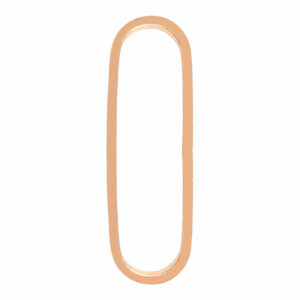 Chapa Oro Argolla Rectangular 20x11mm (2 pza)