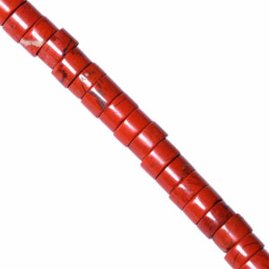 20 Jaspe Rojo Heishe 2x4mm-38cm aprox (1 tira)