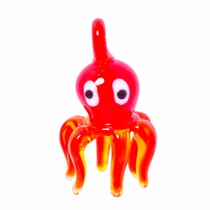 Murano Dije Pulpo Rojo 15mm (1 pza)