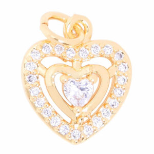 Micropave Dije Corazon c/Corazon 11mm (1 pza)