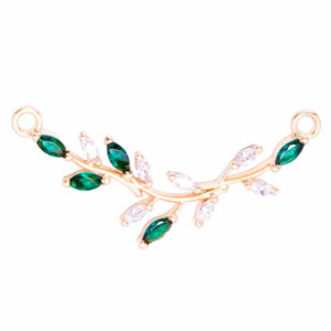 Micropave Separador Rama Verde/Cristal 30mm Dorado (1 pza)