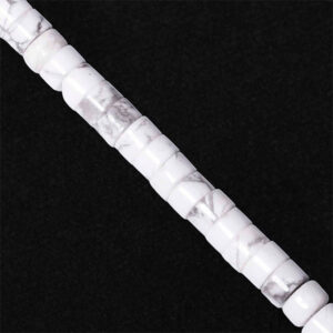 11 Turquesina Blanca Heishe 2x4mm -38cm aprox (1 tira)