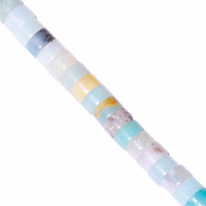 15 Amazonita Heishe 2x4mm-38cm aprox (1 tira)